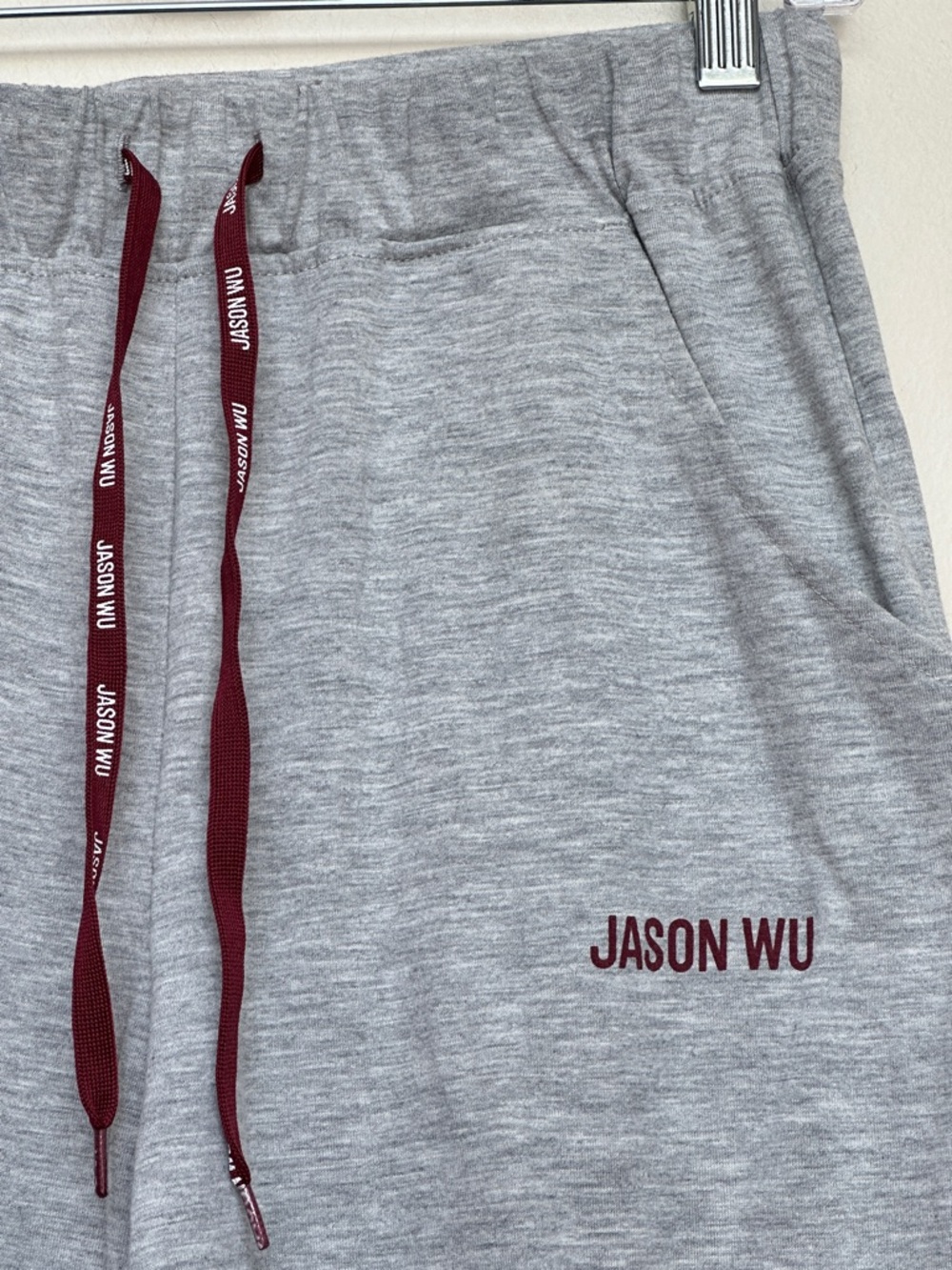 Jason Wu Sweatpants Logo Drawstring Gray - Picture 3 of 9